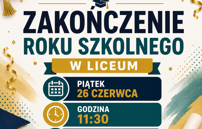 Zakończenie roku szkolnego 2025/2026
