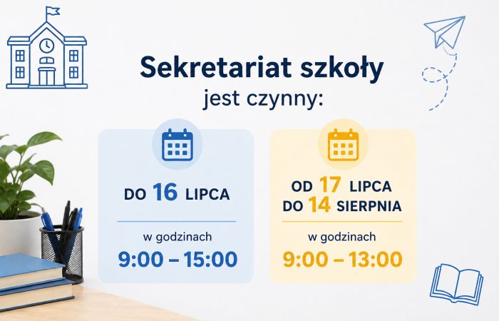 Zmiana godzin pracy sekretariatu