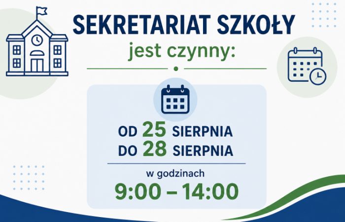 Praca sekretariatu w ostatnim tygodniu wakacji