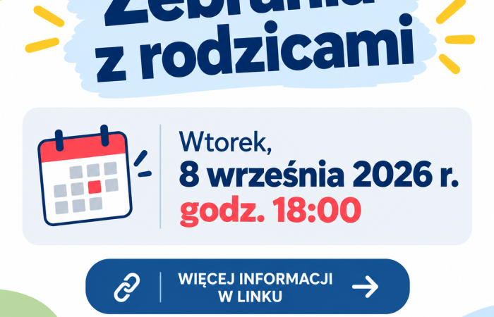 Zebrania z rodzicami 08.09.2026r.