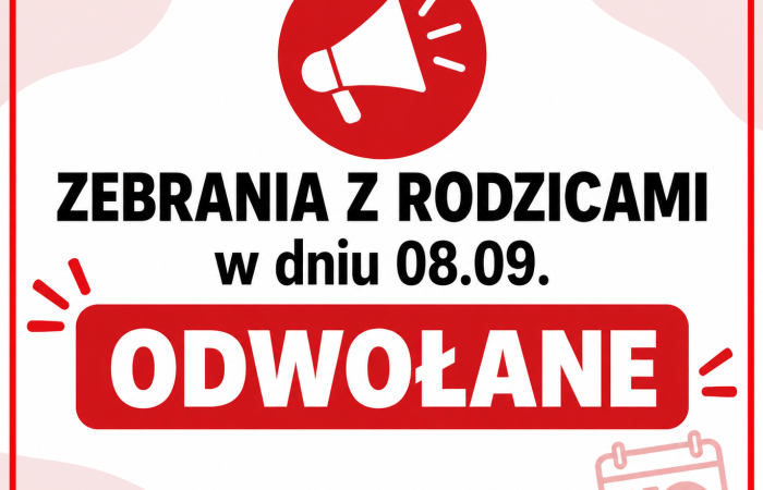 Odwołanie zebrań 08.09.2026r