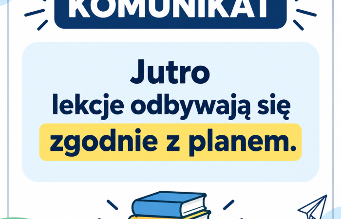 Lekcje 9 września zgodnie z planem